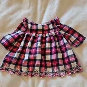 Baby GAP Plaid Dress - Pink And Navy